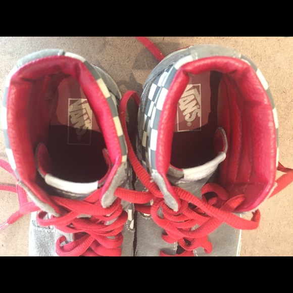 Vans Sk8-Hi Men's Checker High Tops - Picture 6 of 6